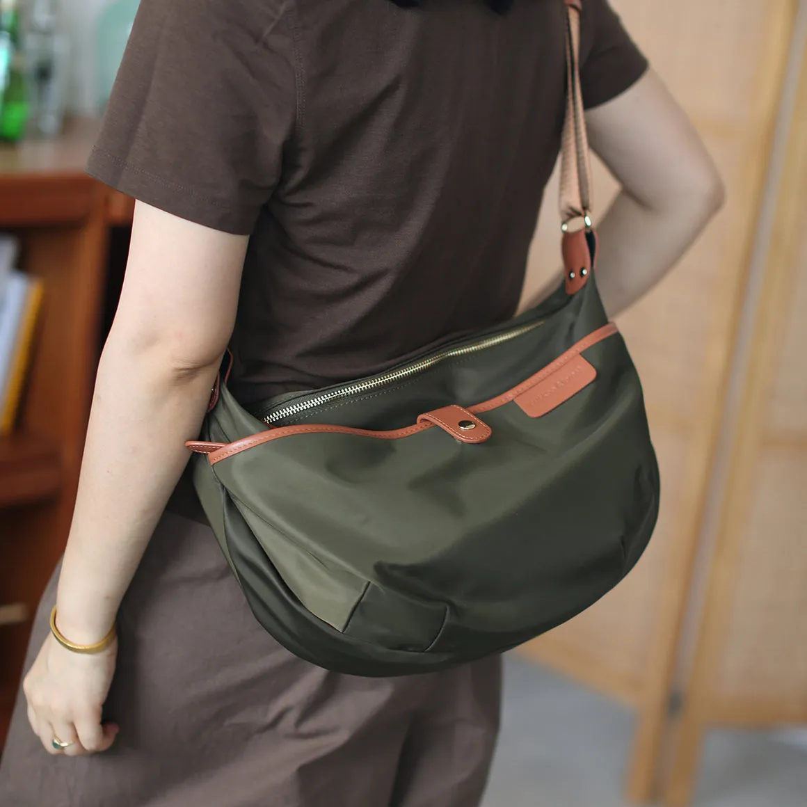 Stylish Womens Black Nylon Shoulder Bags Nylon Crossbody Bag