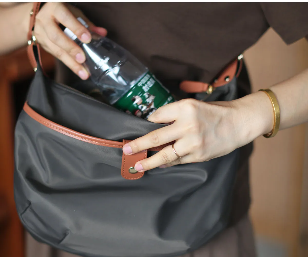 Stylish Womens Black Nylon Shoulder Bags Nylon Crossbody Bag