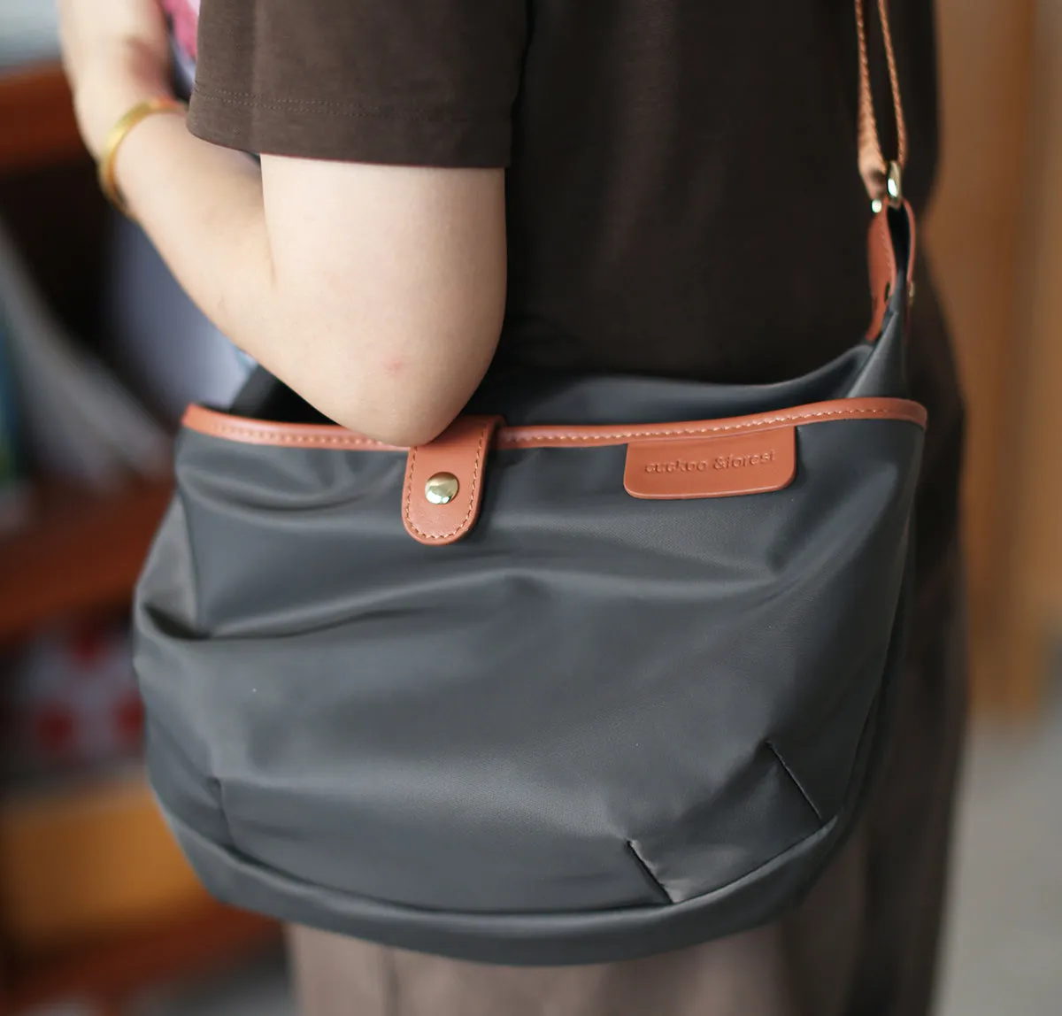 Stylish Womens Black Nylon Shoulder Bags Nylon Crossbody Bag