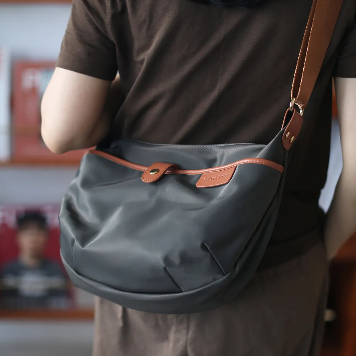 Stylish Womens Black Nylon Shoulder Bags Nylon Crossbody Bag