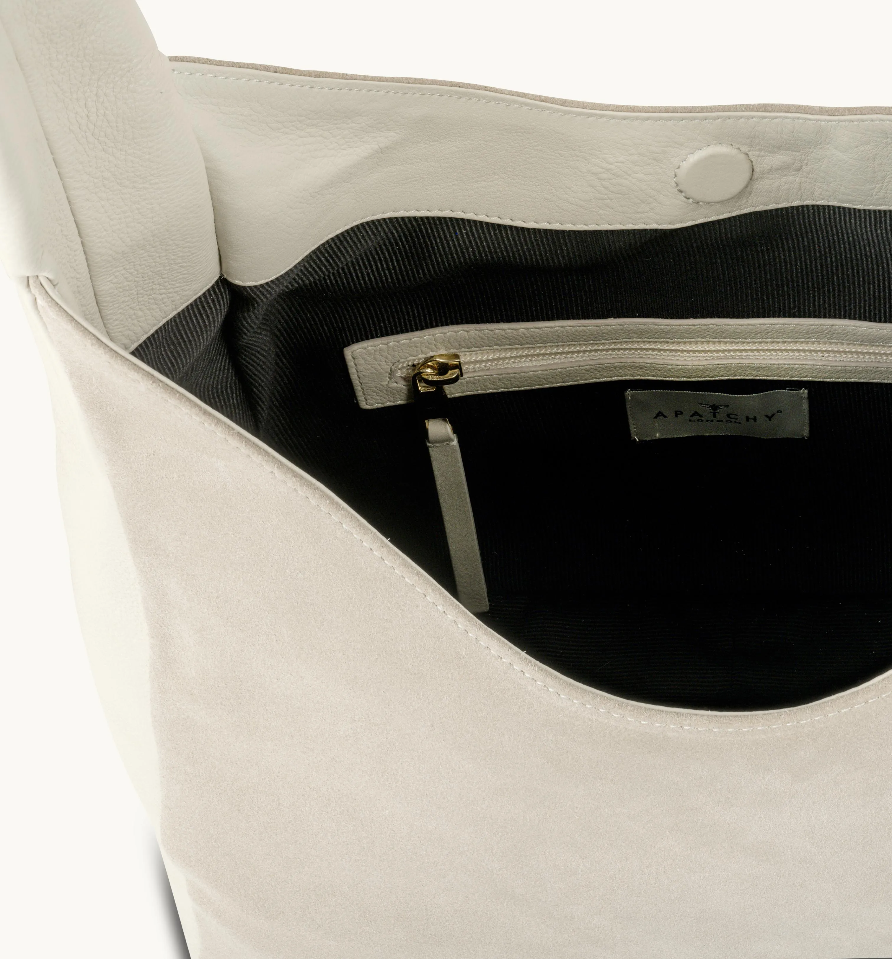 The Henry Stone Leather And Suede Hobo Bag