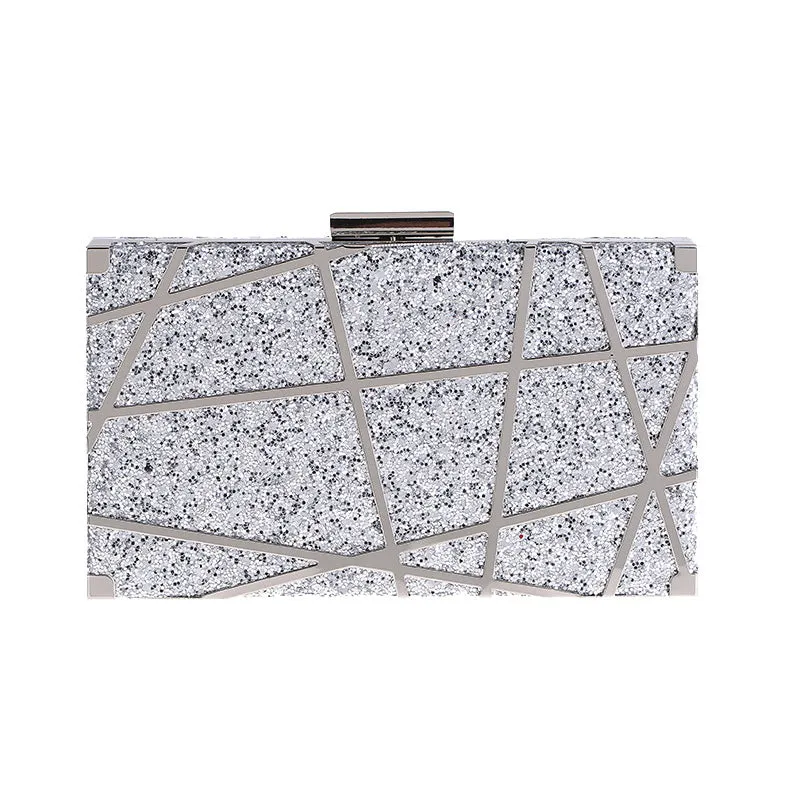 The Laser Clutch Bag in Gold, Champagne or Silver