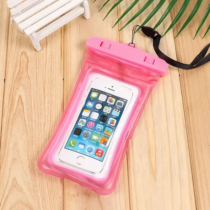 Universal Waterproof Phone Case Swimming Bag Floating Cellphone Cover for iPhone 11-15 Pro Max