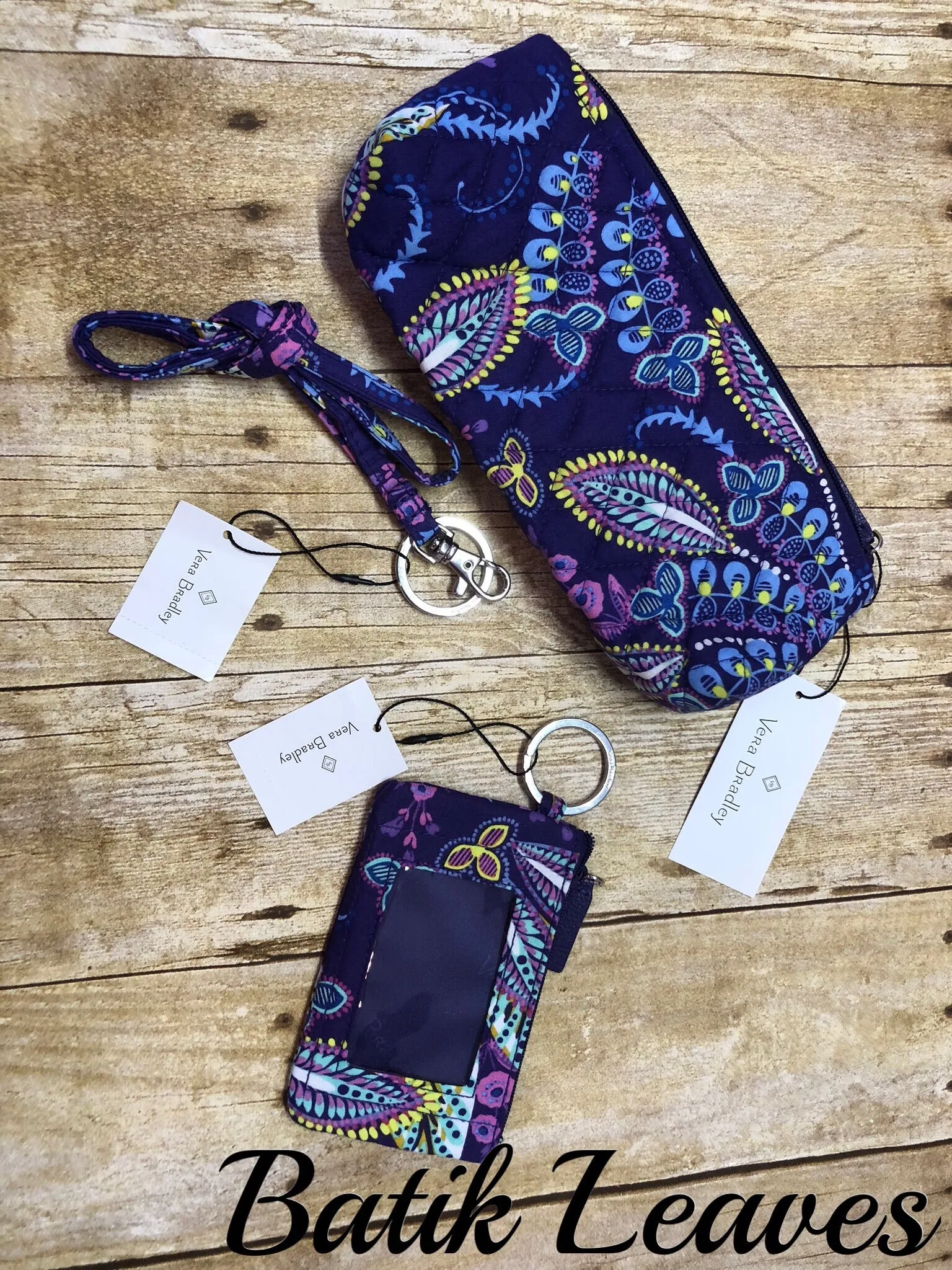 Vera Bradley 3 Pc sets (Lanyard, Zip ID Holder, Accessory Bag)