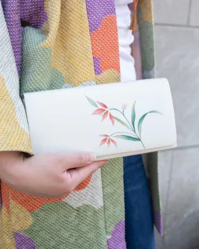 Vintage Bag, Clutch, Ivory Flower