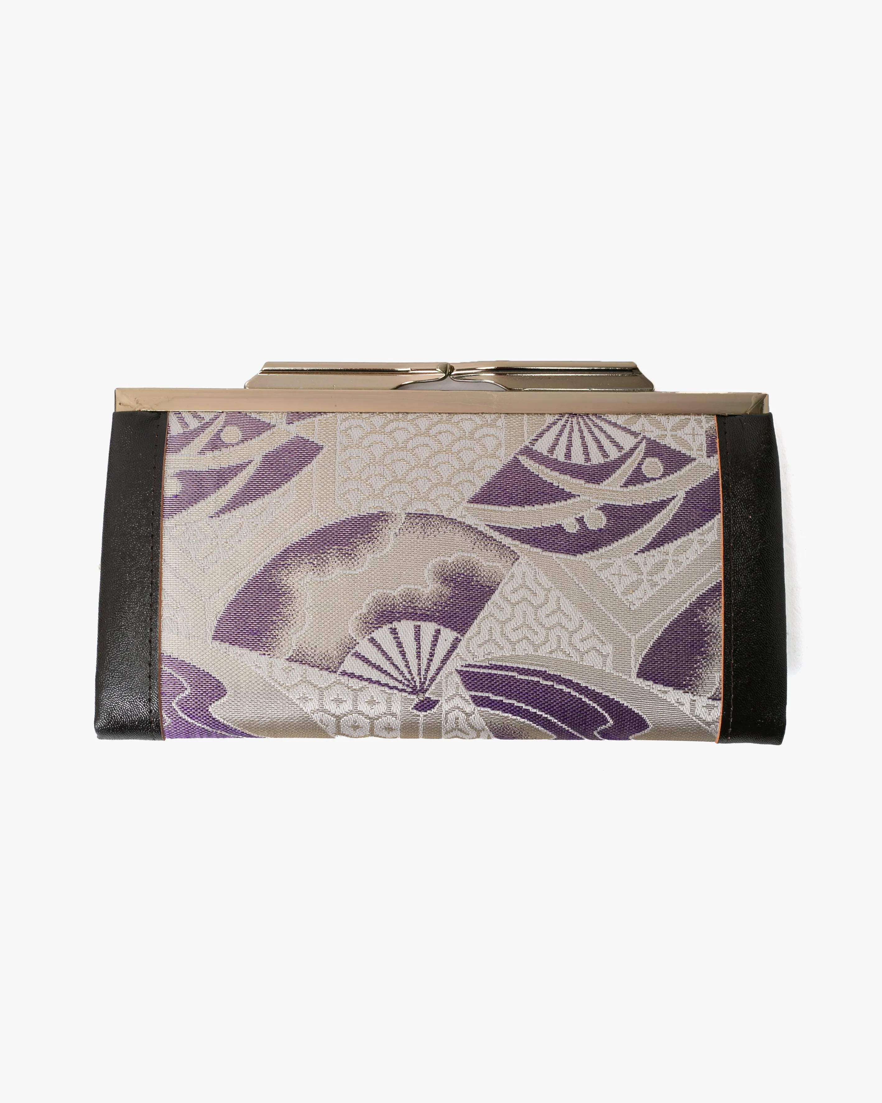 Vintage Bag, Clutch, Purple and Cream Fans