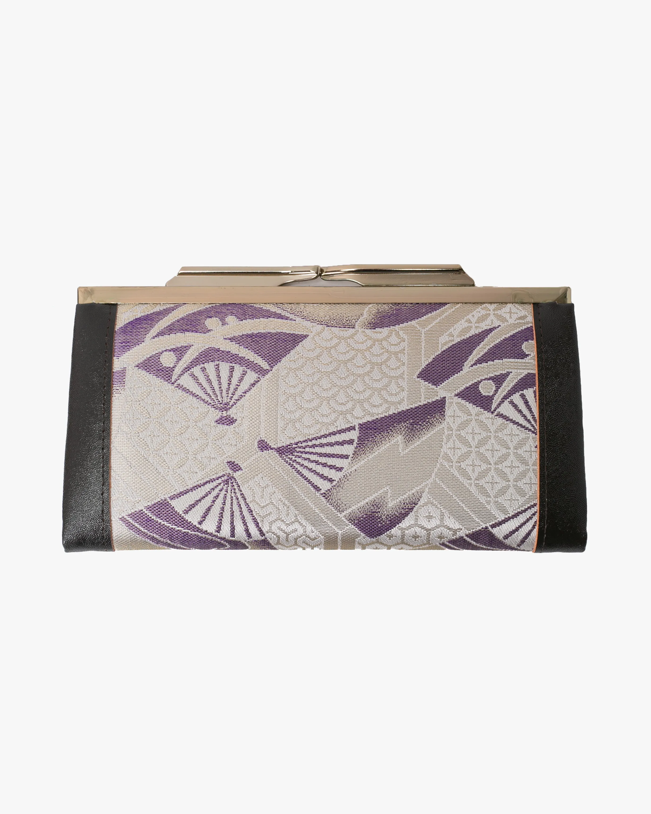 Vintage Bag, Clutch, Purple and Cream Fans