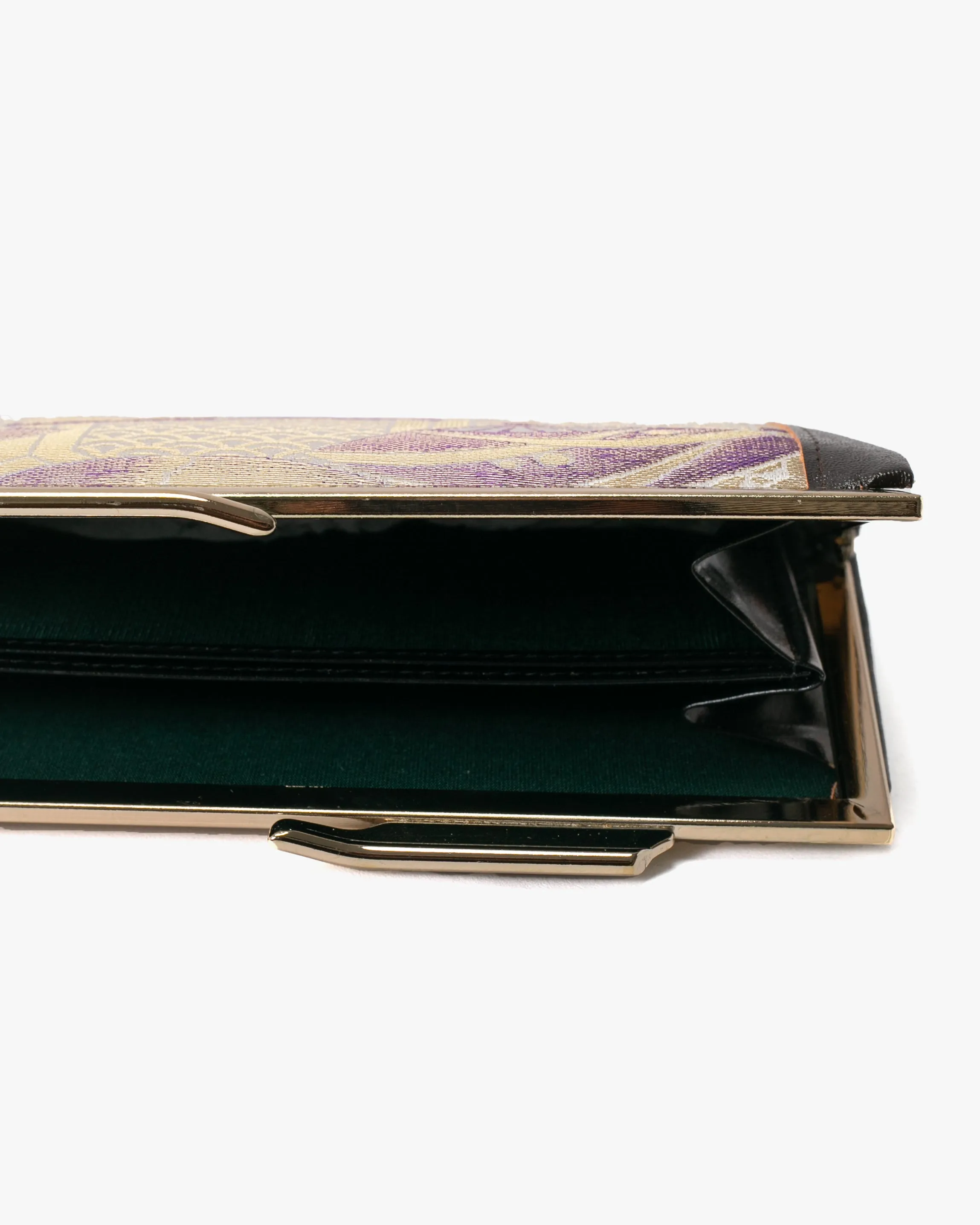 Vintage Bag, Clutch, Purple and Cream Fans