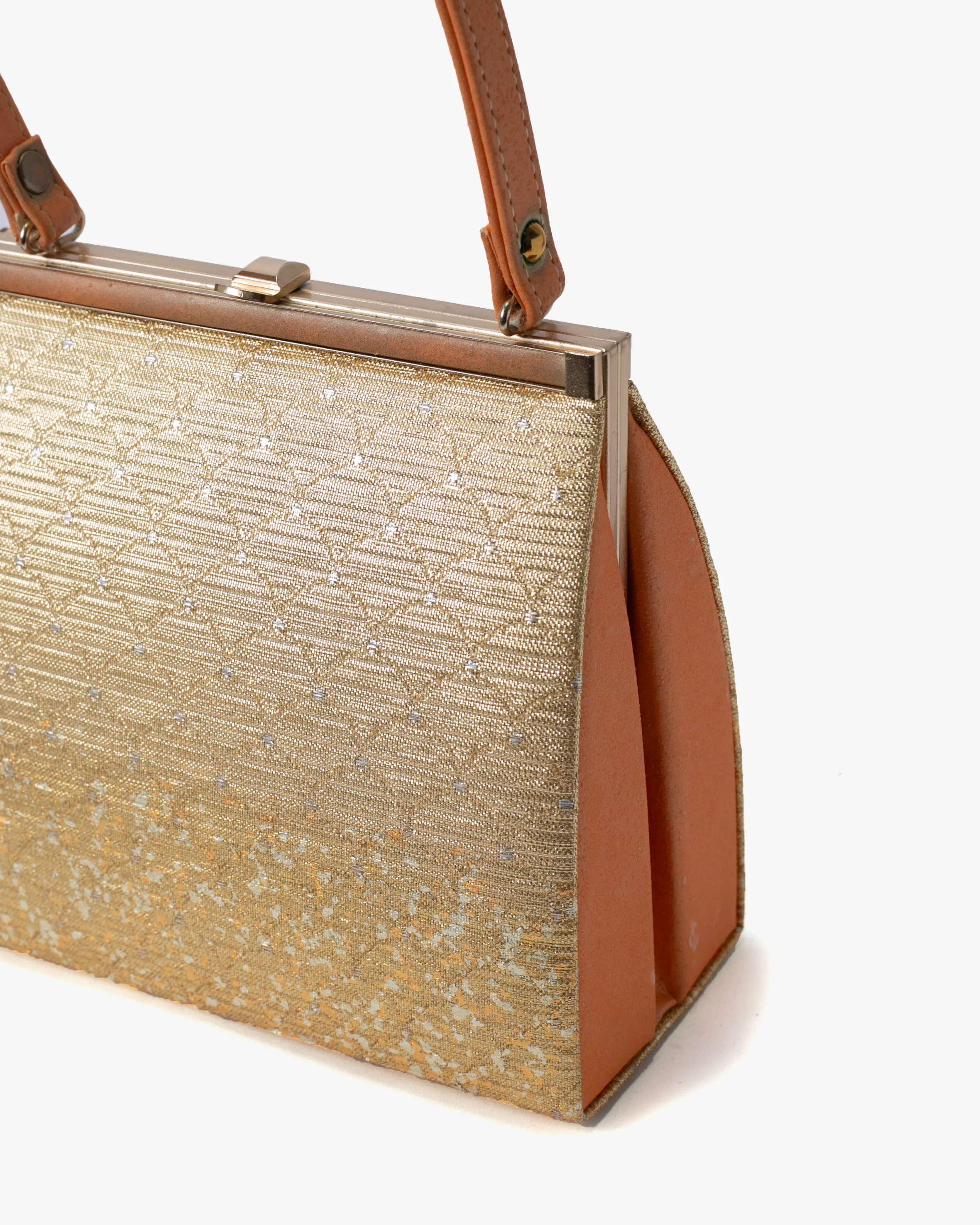 Vintage Bag, Purse, Gold Ougi