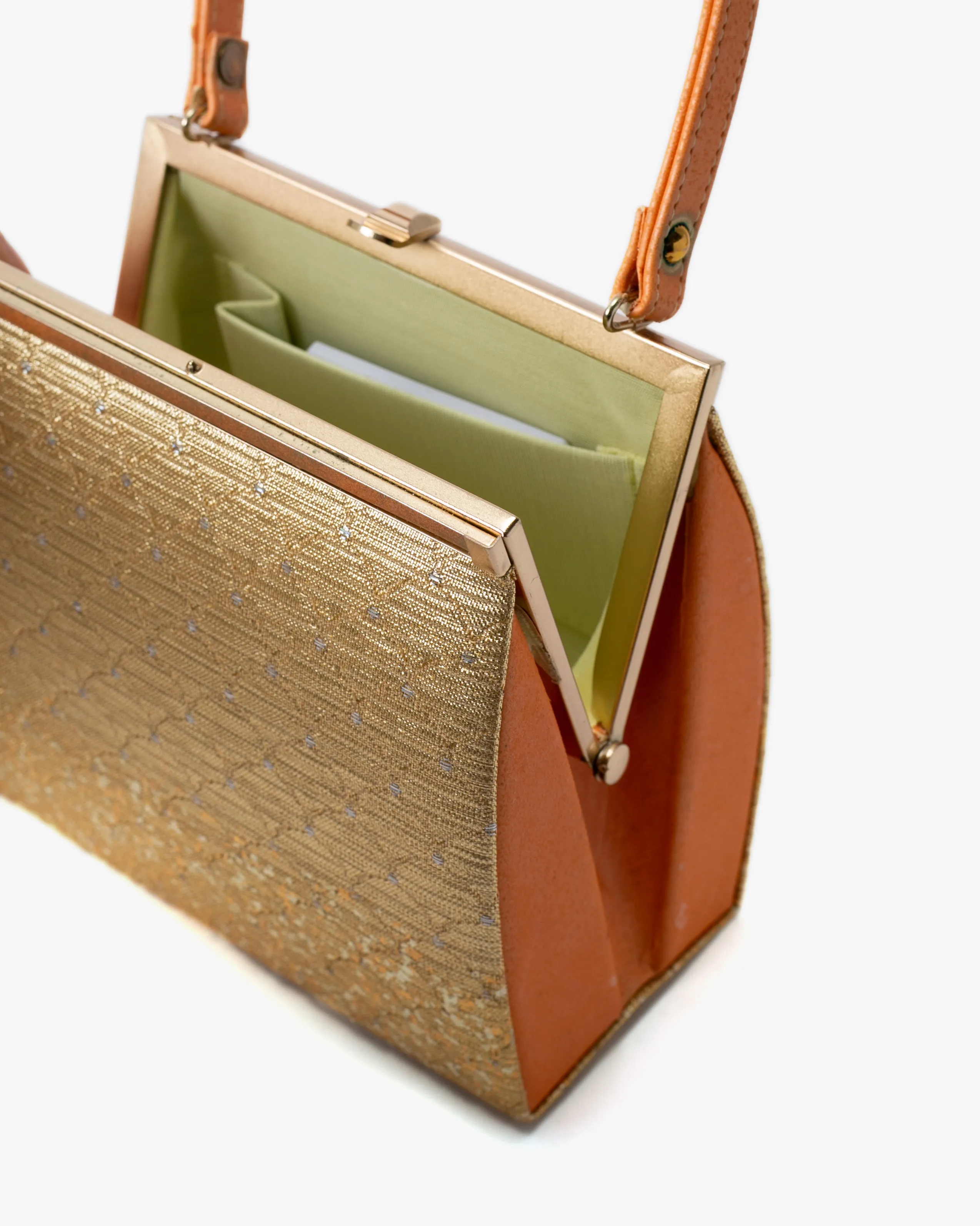 Vintage Bag, Purse, Gold Ougi