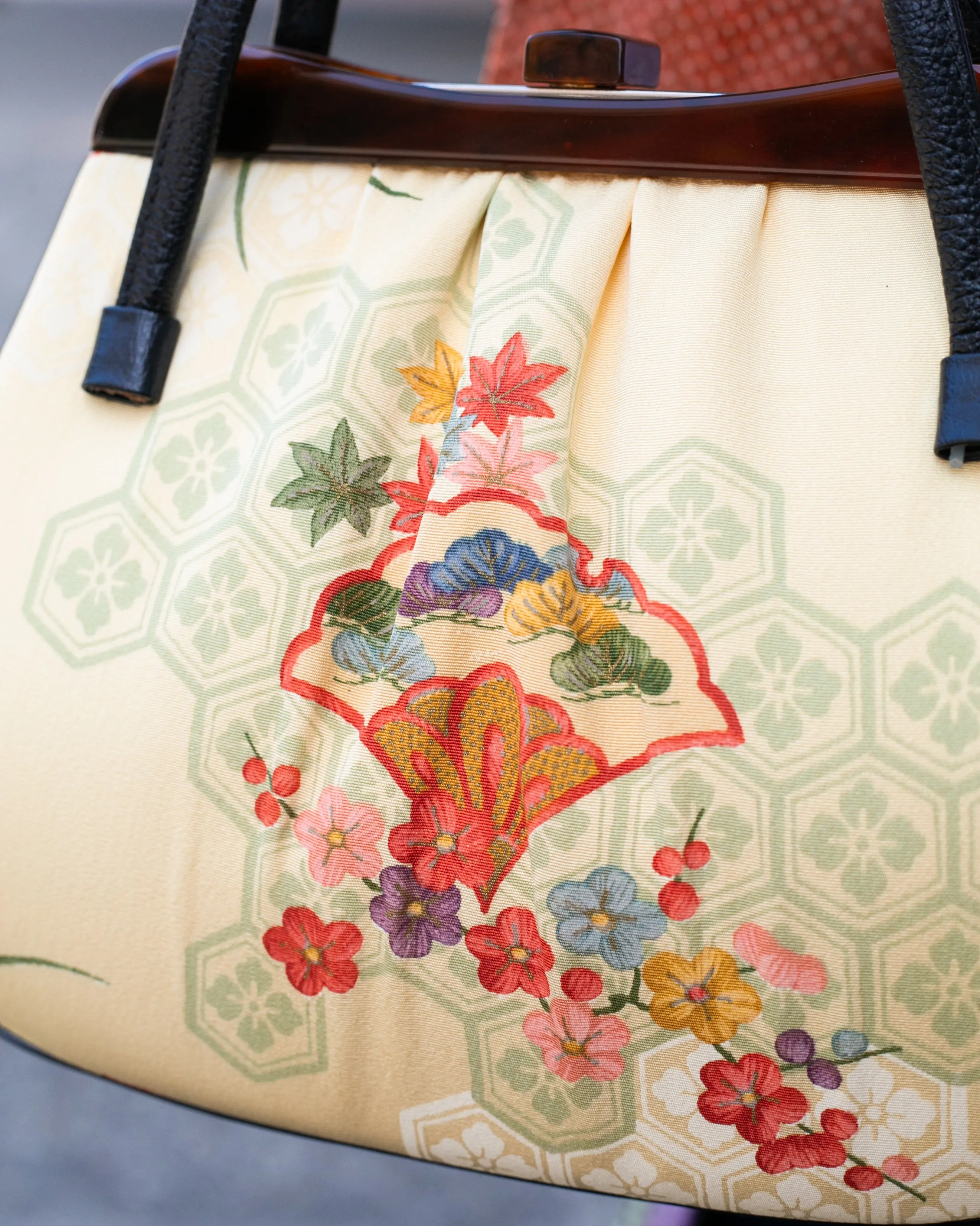Vintage Bag, Purse, Kiku and Ougi with Kikkou Hanabishi