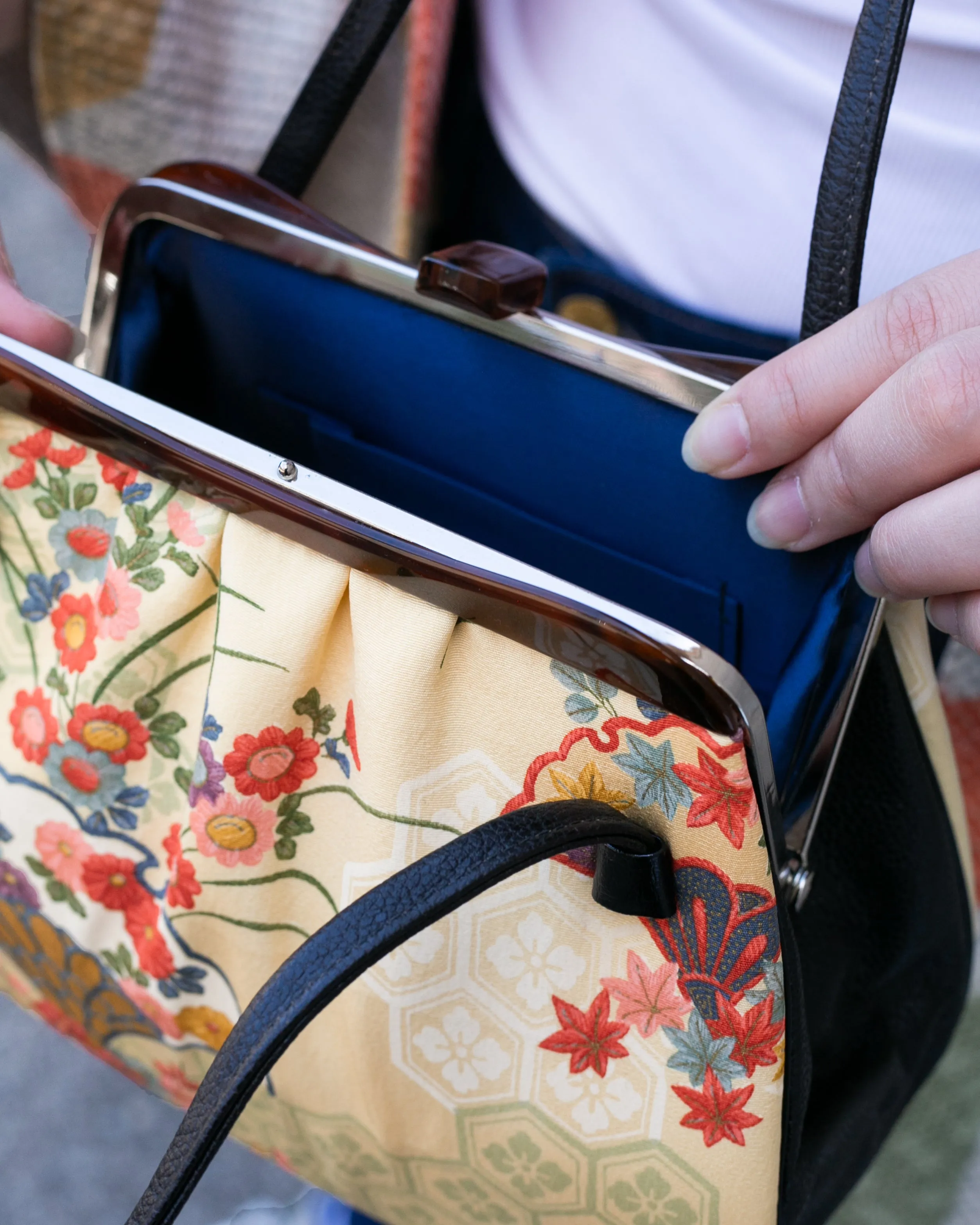 Vintage Bag, Purse, Kiku and Ougi with Kikkou Hanabishi