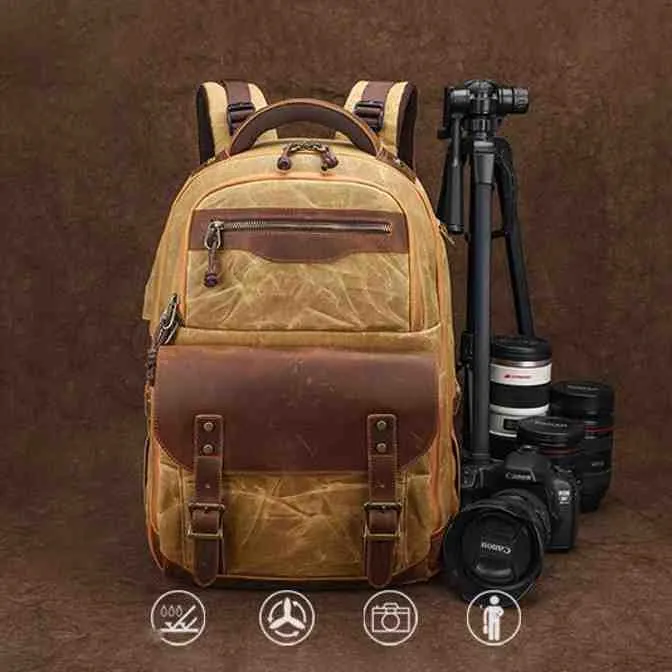 Vintage Camera Backpack Waterproof