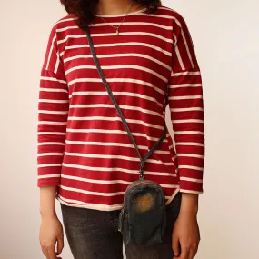 Vintage Womens Denim Mini Pouch with Shoulder Strap Denim Small Phone Purse Bag for Women