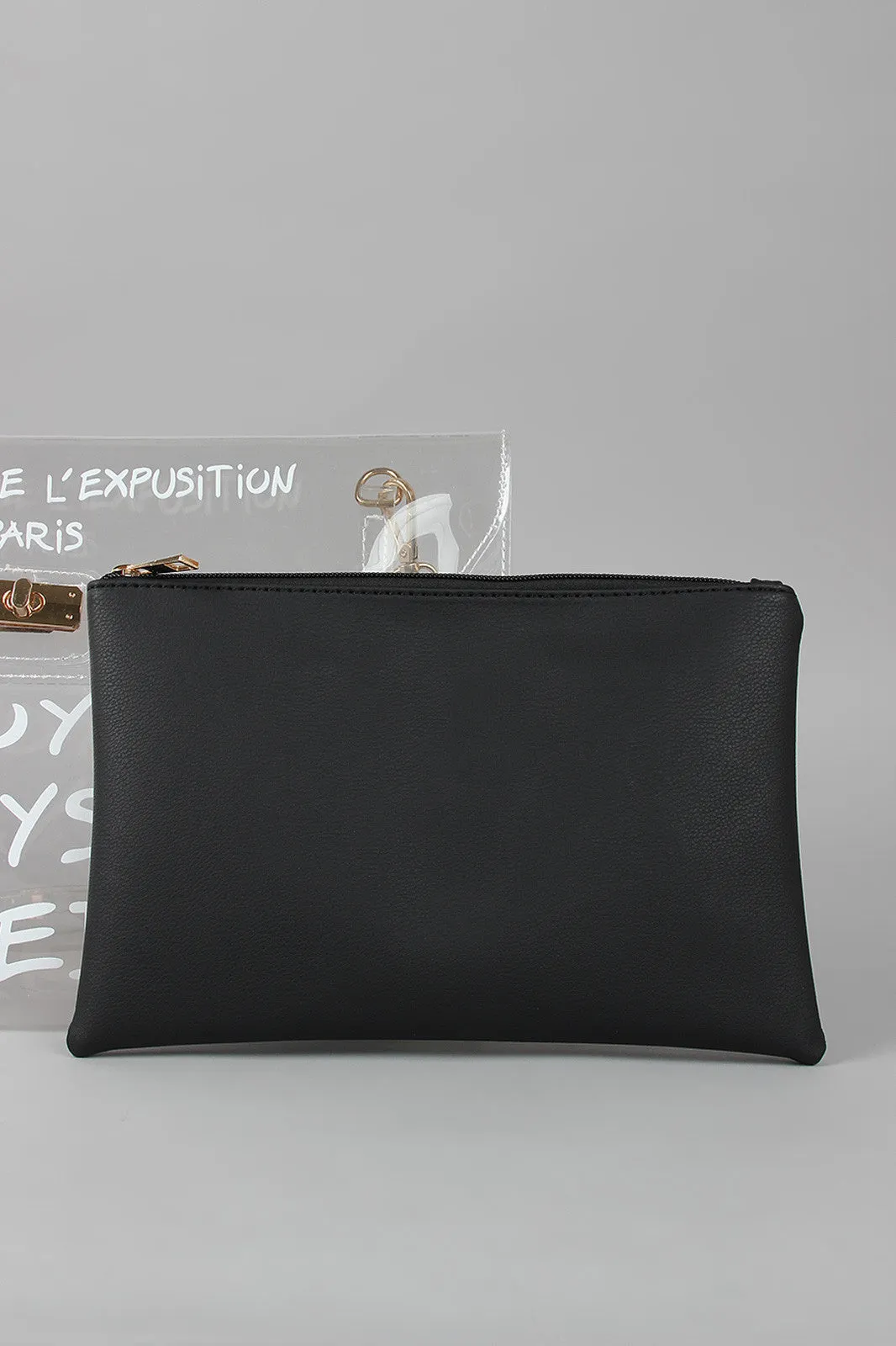 Voyage to Wonderland Clear Clutch