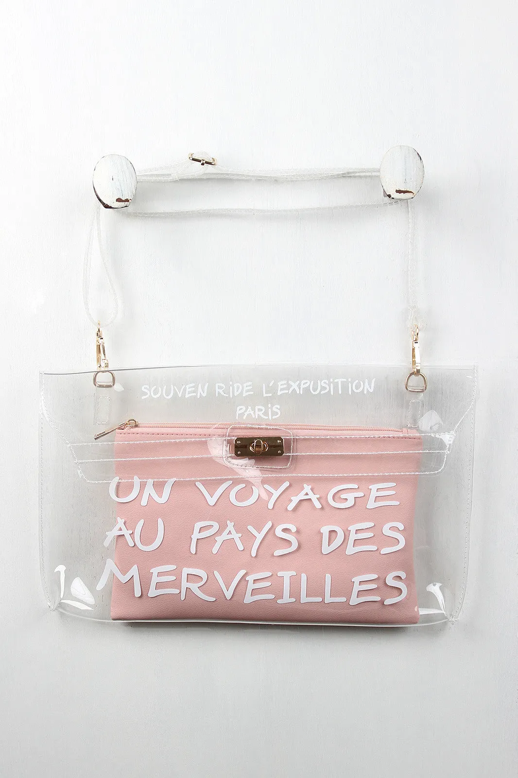 Voyage to Wonderland Clear Clutch