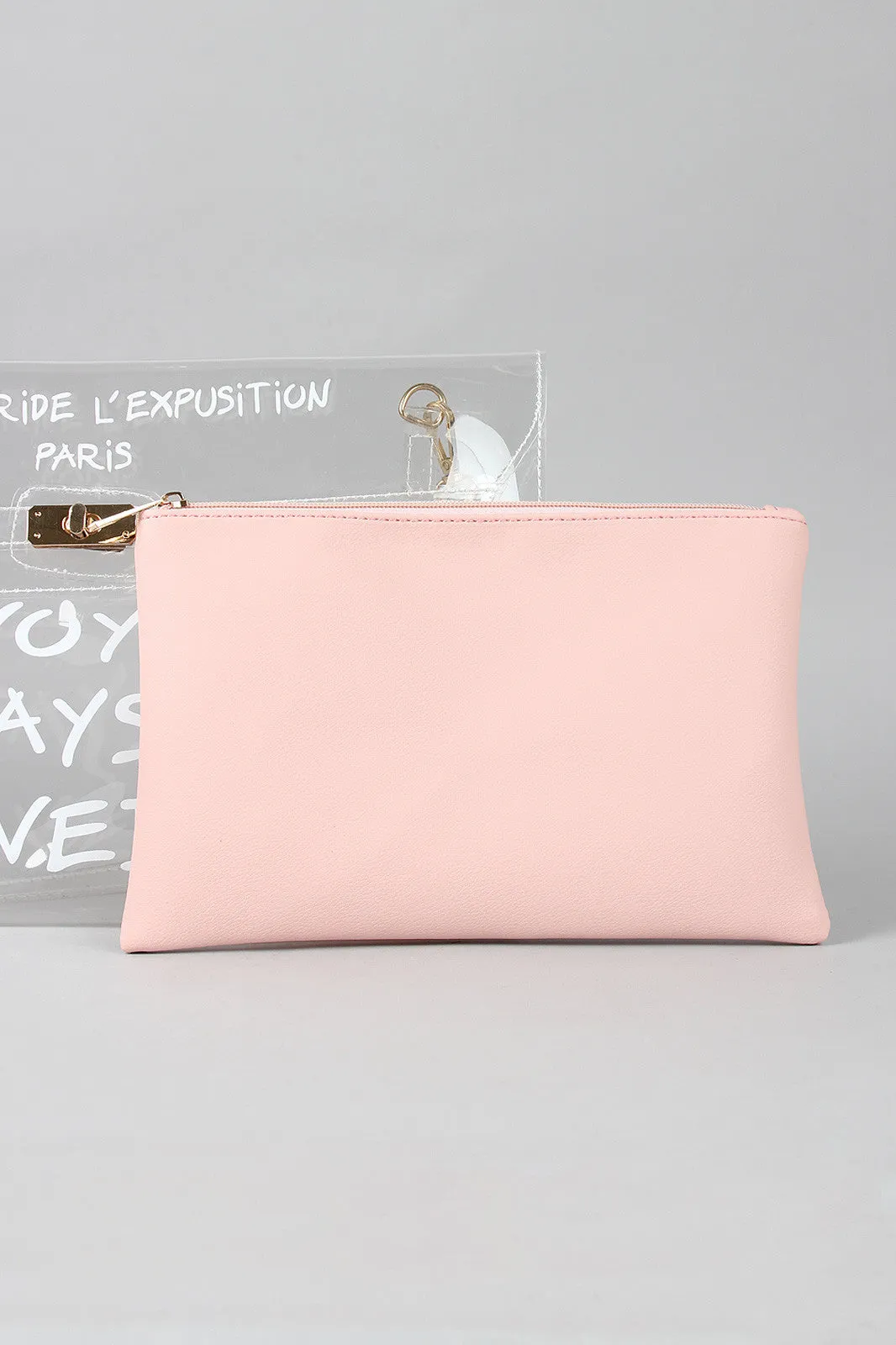 Voyage to Wonderland Clear Clutch