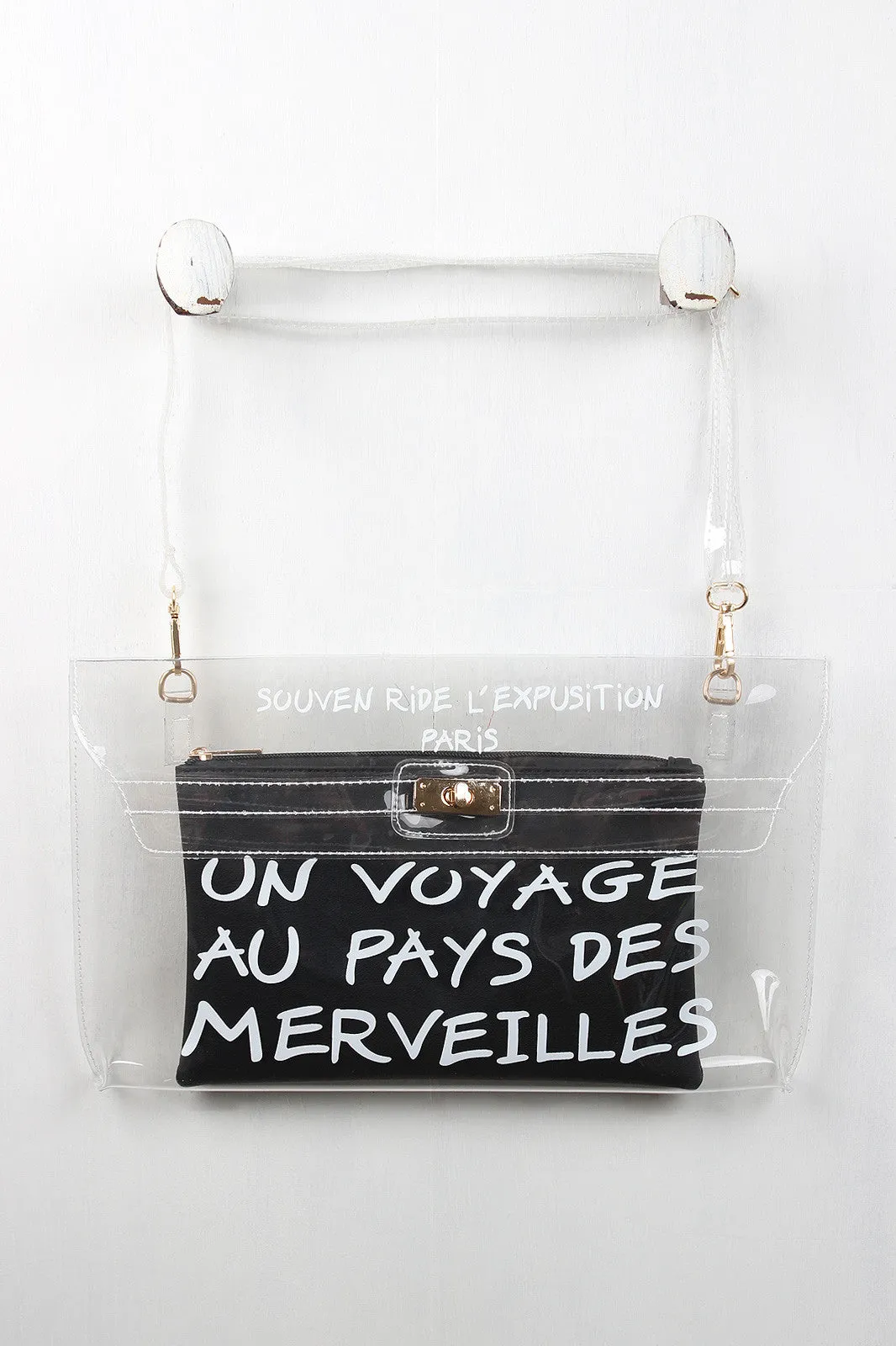 Voyage to Wonderland Clear Clutch