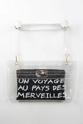 Voyage to Wonderland Clear Clutch