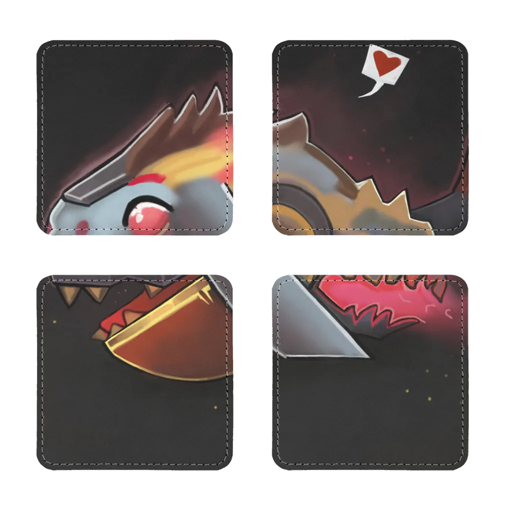 Whale Strider Sublimation Coasters Pack of Four