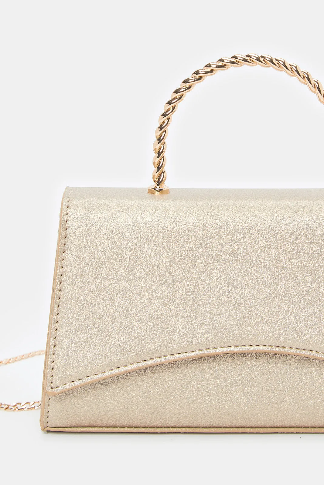 Women Gold Textured Bag