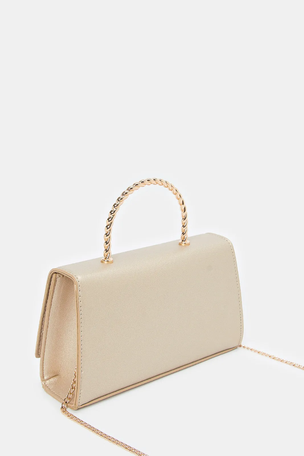 Women Gold Textured Bag