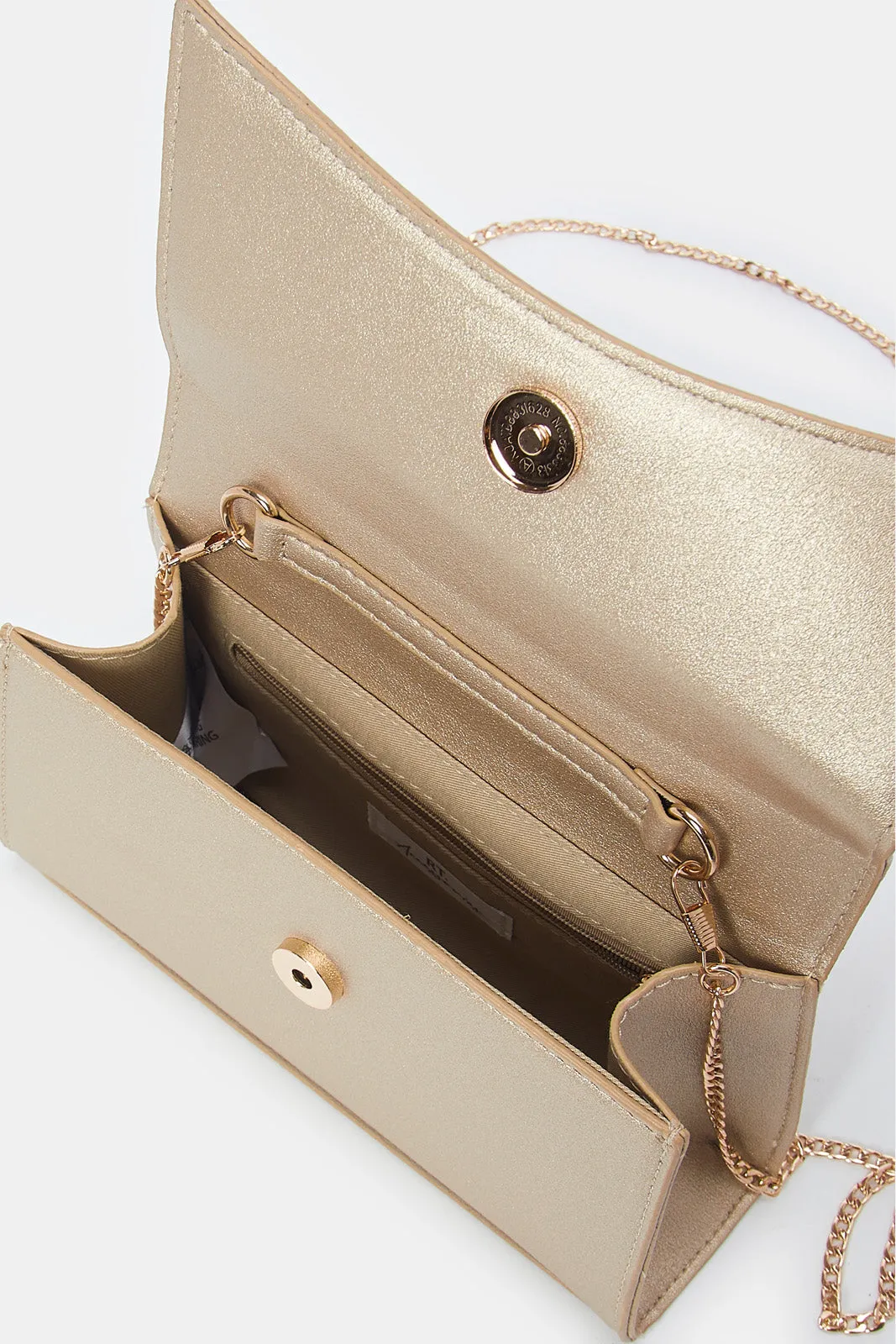 Women Gold Textured Bag