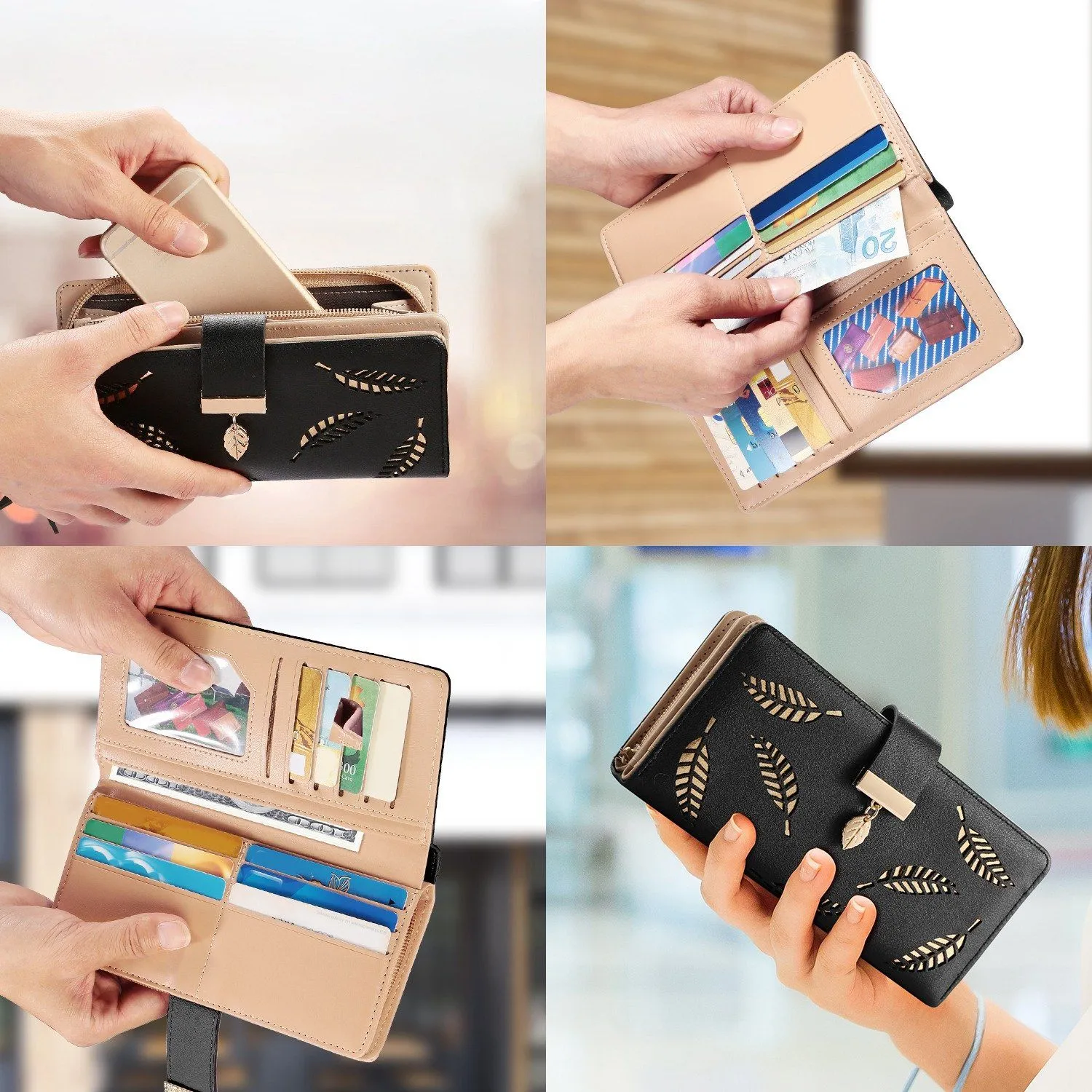Women Wallet PU Leather Lady Long Purse