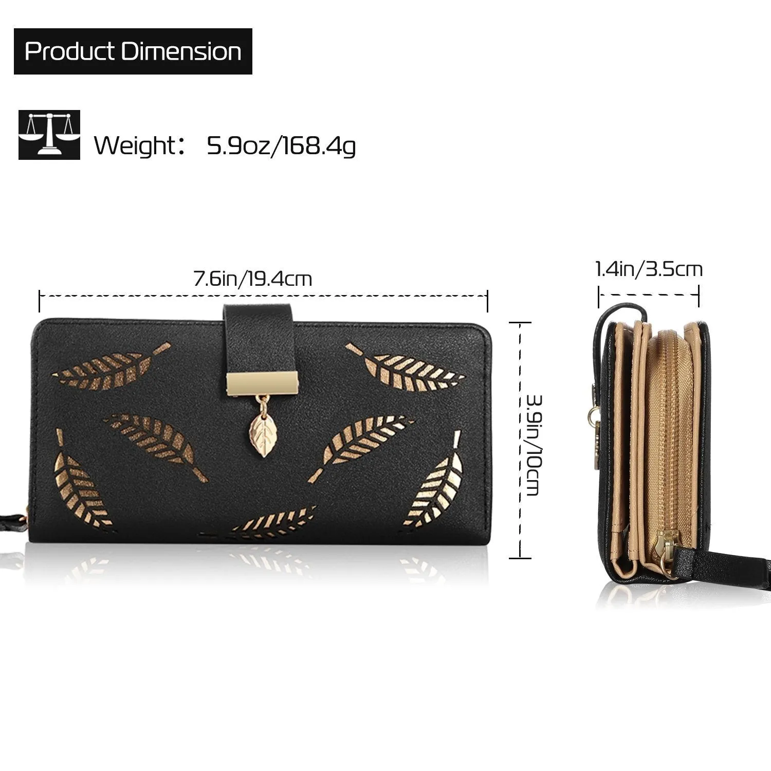 Women Wallet PU Leather Lady Long Purse